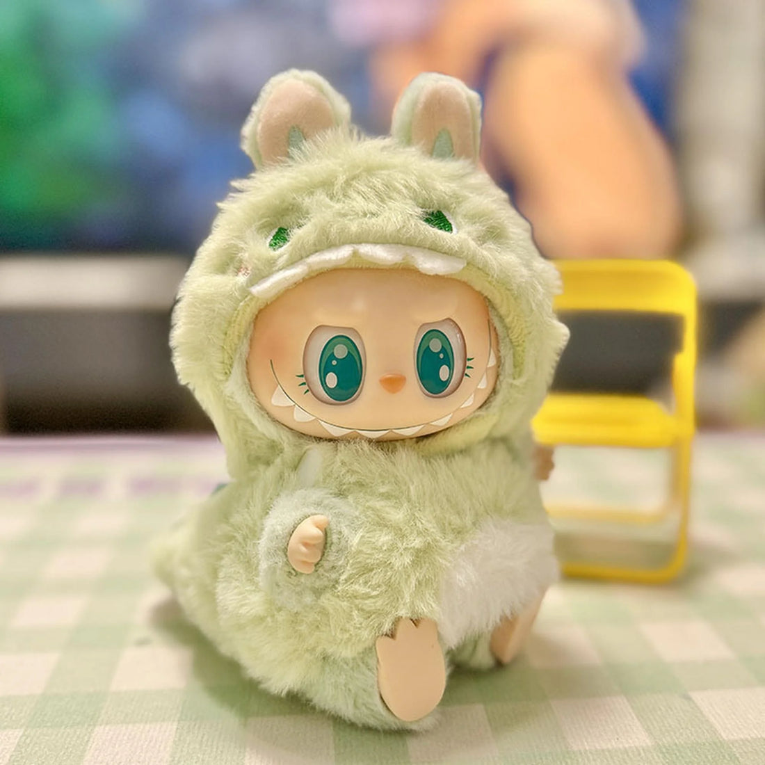 Labubu Clothes Labubu 3D Green Dinosaur Keychain