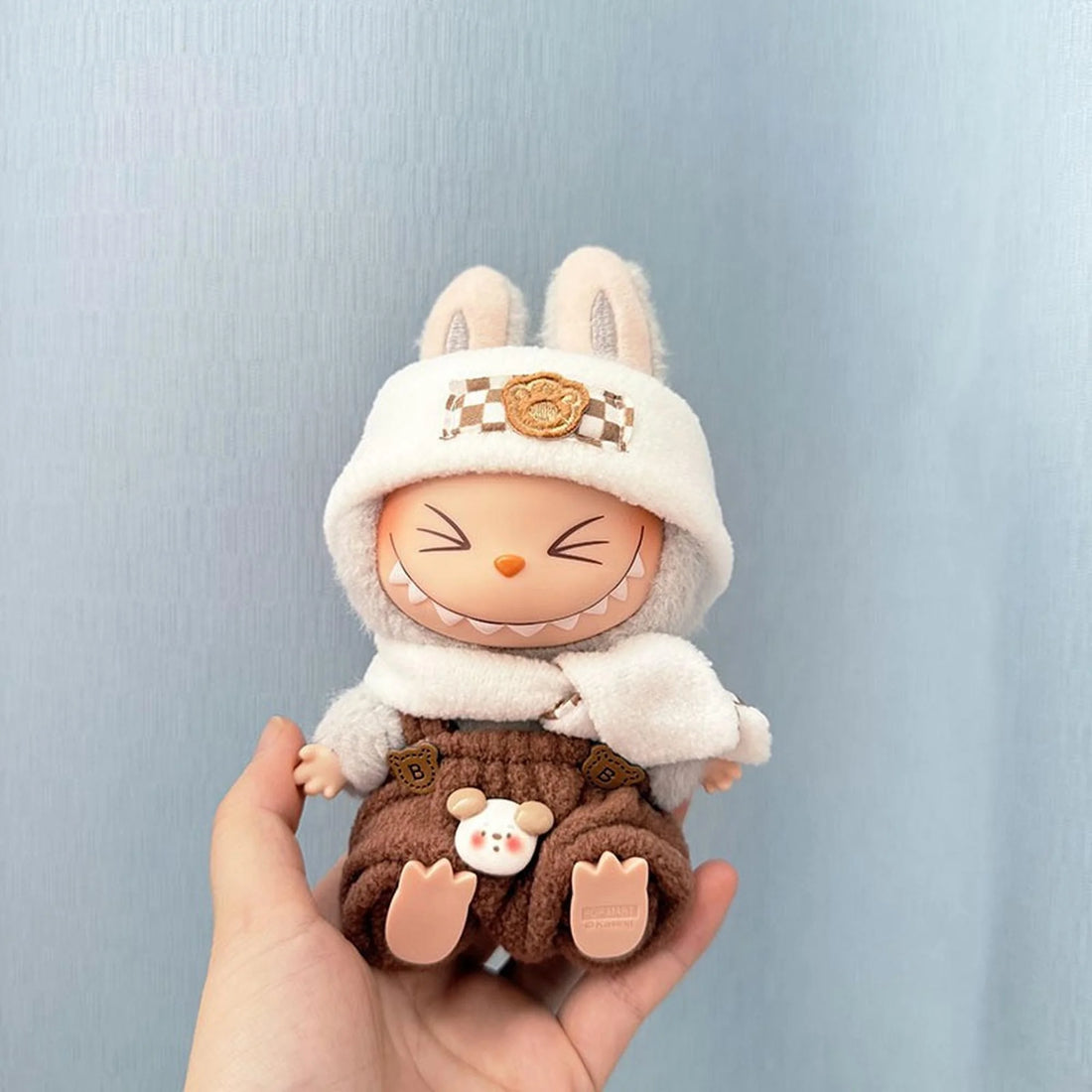 Labubu Clothes Labubu Bear Brown Plaid Style Set