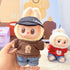 Labubu Clothes Labubu Black Bubu Baseball Cap + Milk Tea-Drinking Bear Hoodie