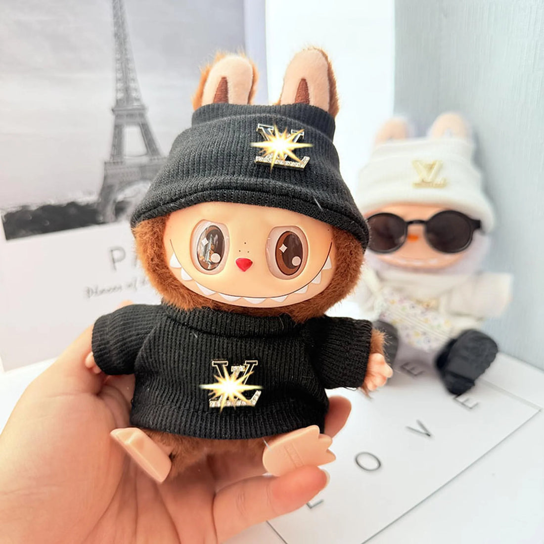 Labubu Clothes Labubu Black Gold V Outfit