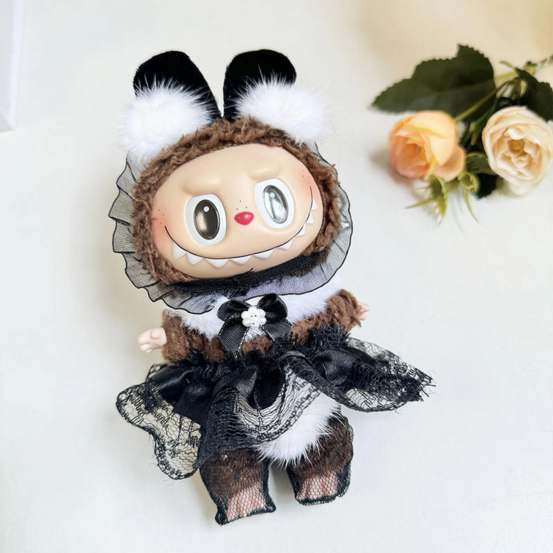 Labubu Clothes Labubu Black Lace Bunny Girl