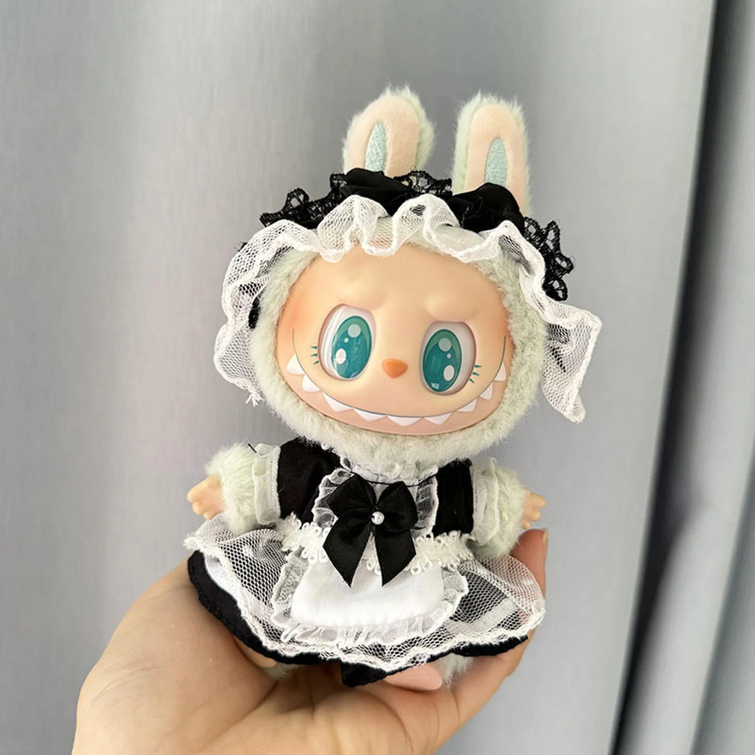 Labubu Clothes Labubu Black Lace Maid Dress