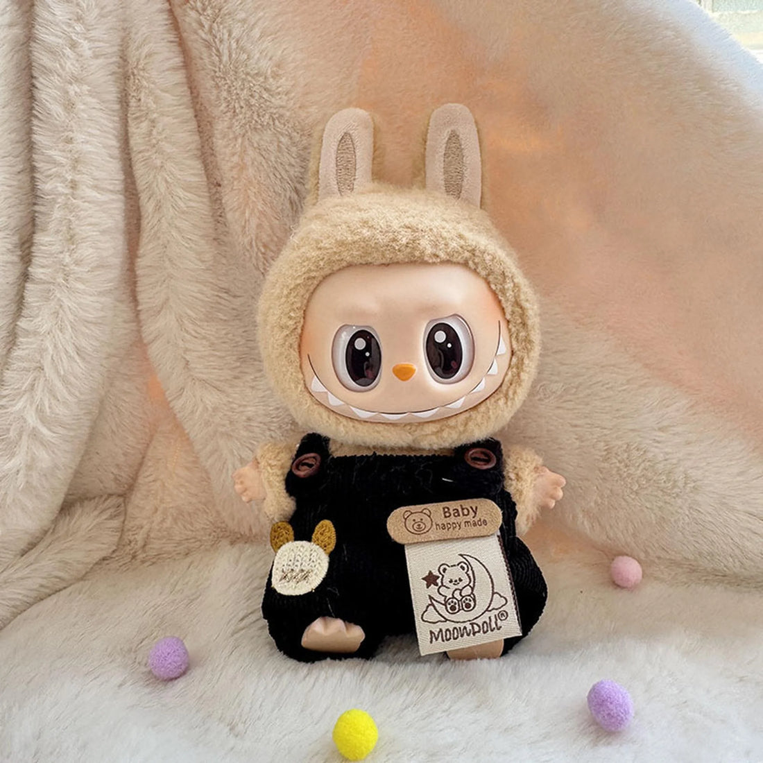 Labubu Clothes Labubu Black Moon Bear Overalls
