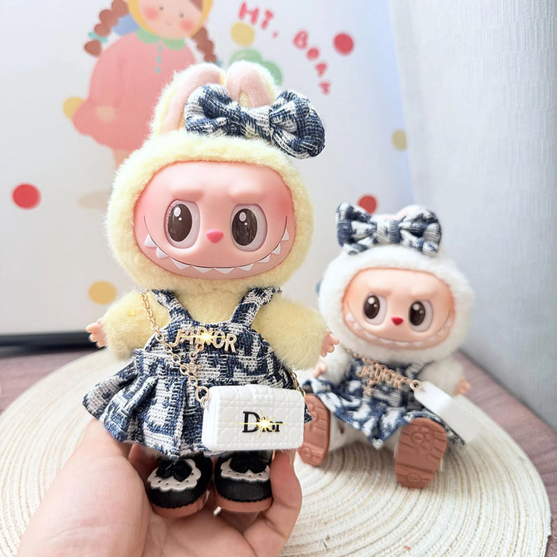 Labubu Clothes Labubu Black Princess Shoes + Diddy Princess
