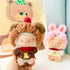 Labubu Clothes Labubu Brown Bear T-Shirt + Capybara Headband