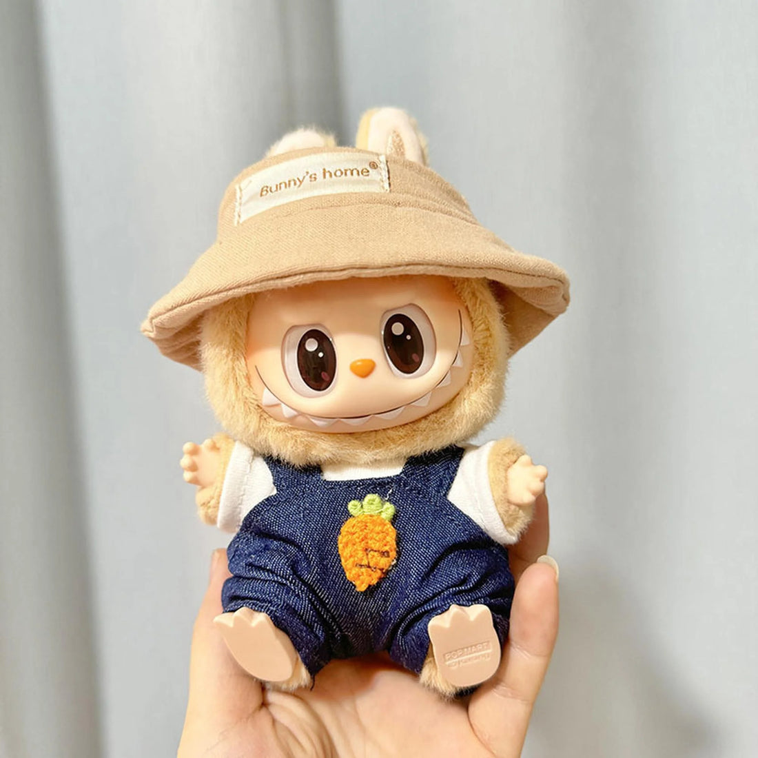 Labubu Clothes Labubu Carrot Strap + Bunny Brown Hat