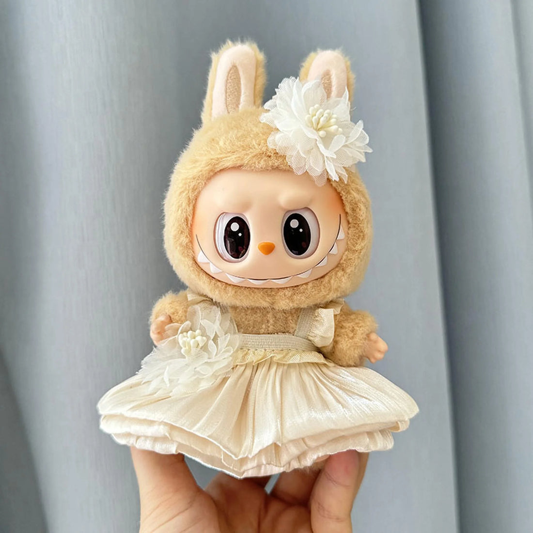 Labubu Clothes Labubu Champagne-Colored Flower Bud Dress