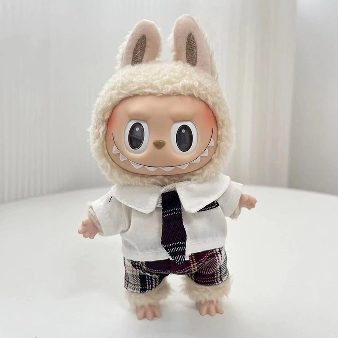 Labubu Clothes Labubu Checkered Tie Student Outfit