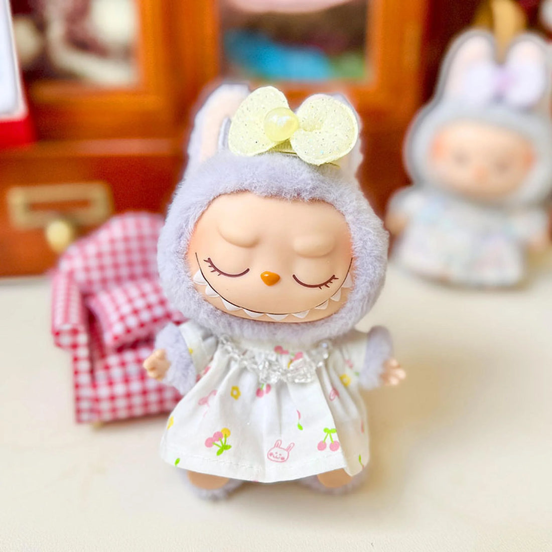 Labubu Clothes Labubu Cherry Bunny Dress 3-Piece Set