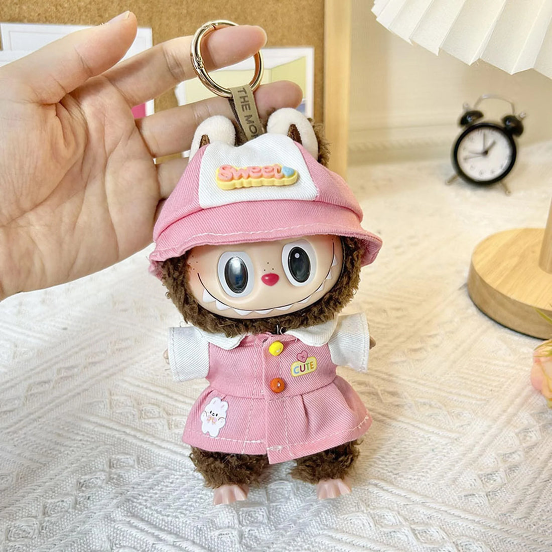 Labubu Clothes Labubu Cute Kindergarten Pink Outfit Set