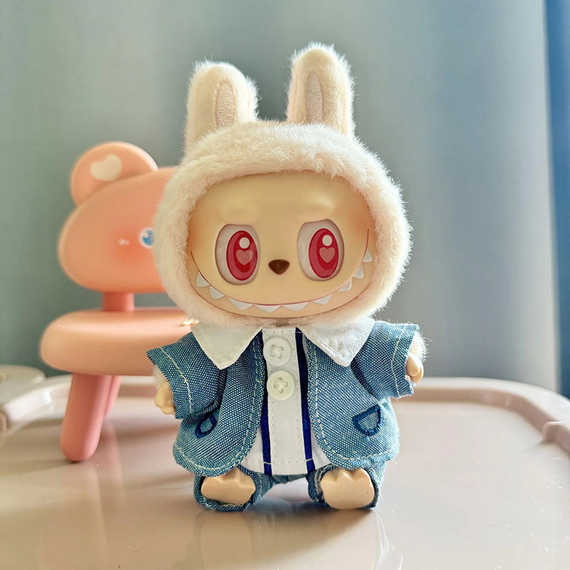 Labubu Clothes Labubu Elegant Light Blue Western Suit