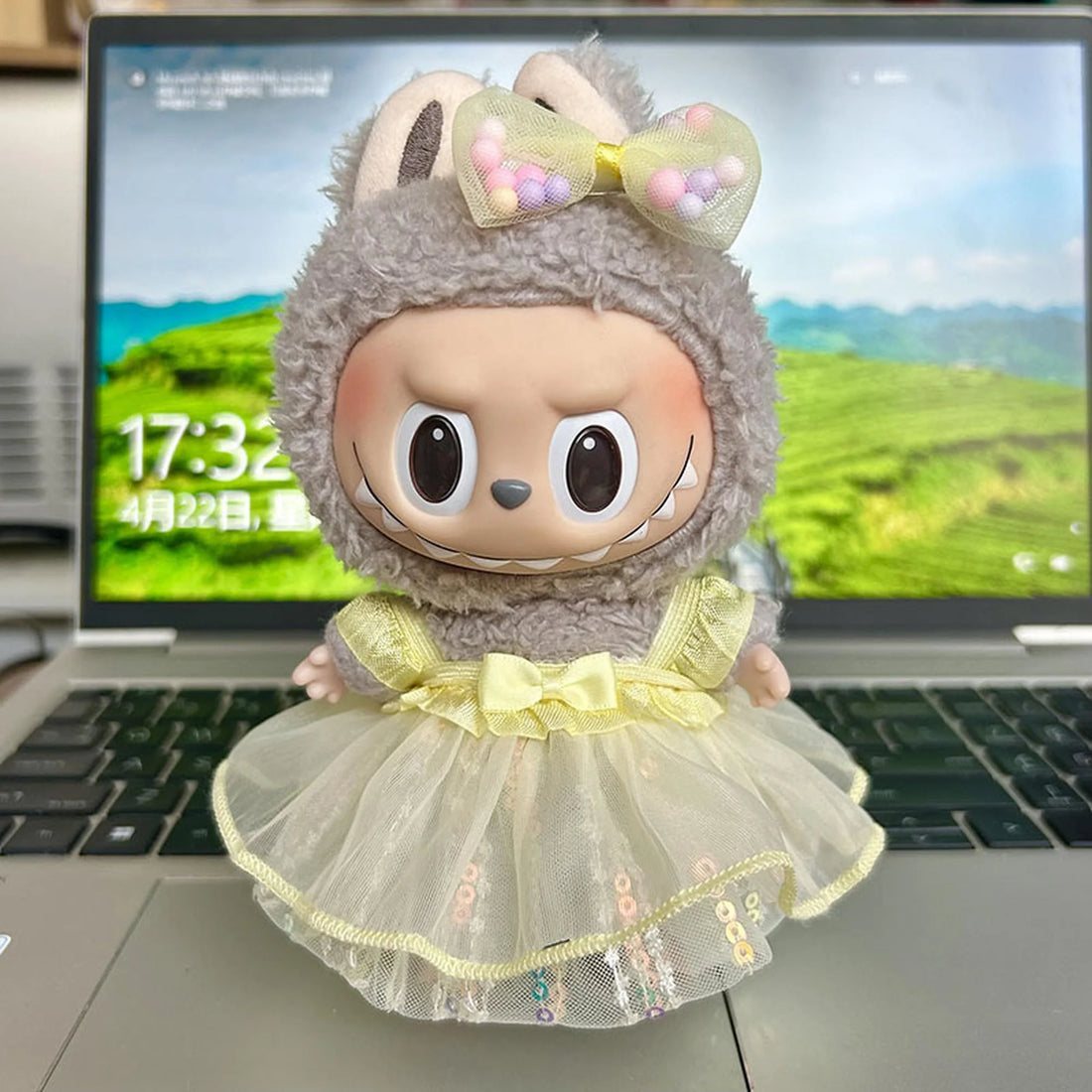 Labubu Clothes Labubu Golden Glitter Tulle Skirt
