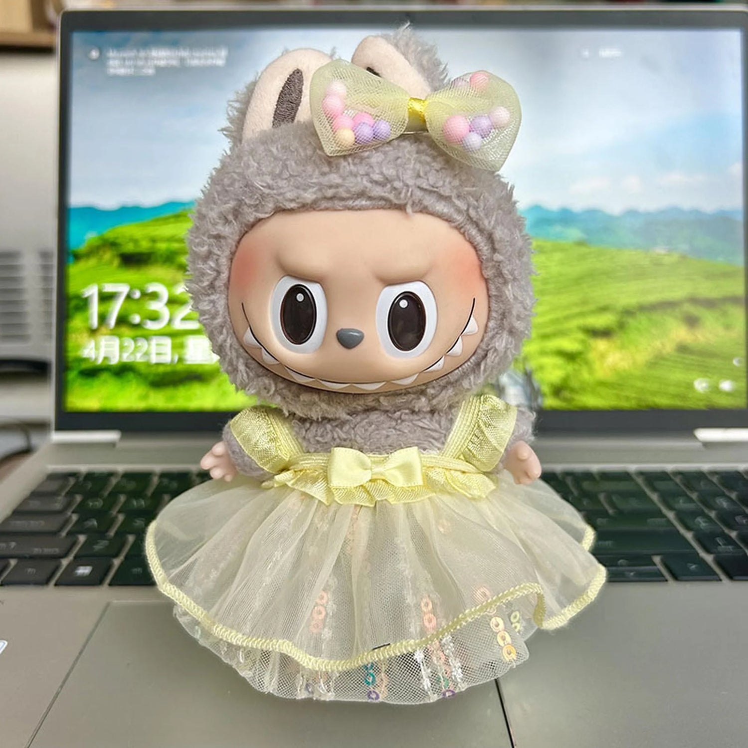 Labubu Clothes Labubu Golden Glitter Tulle Skirt