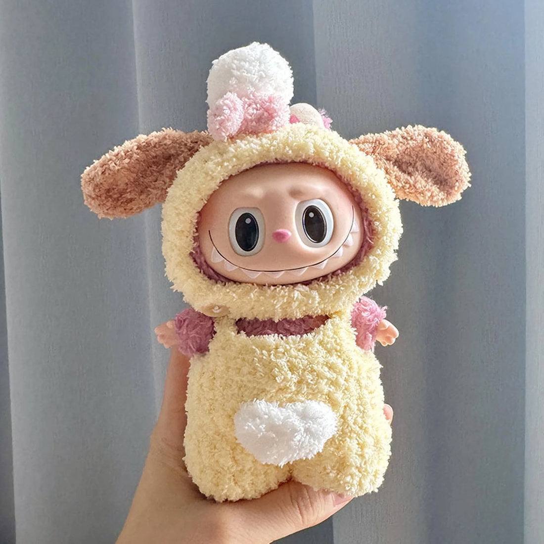 Labubu Clothes Labubu Handmade Yellow Cake Overalls Set