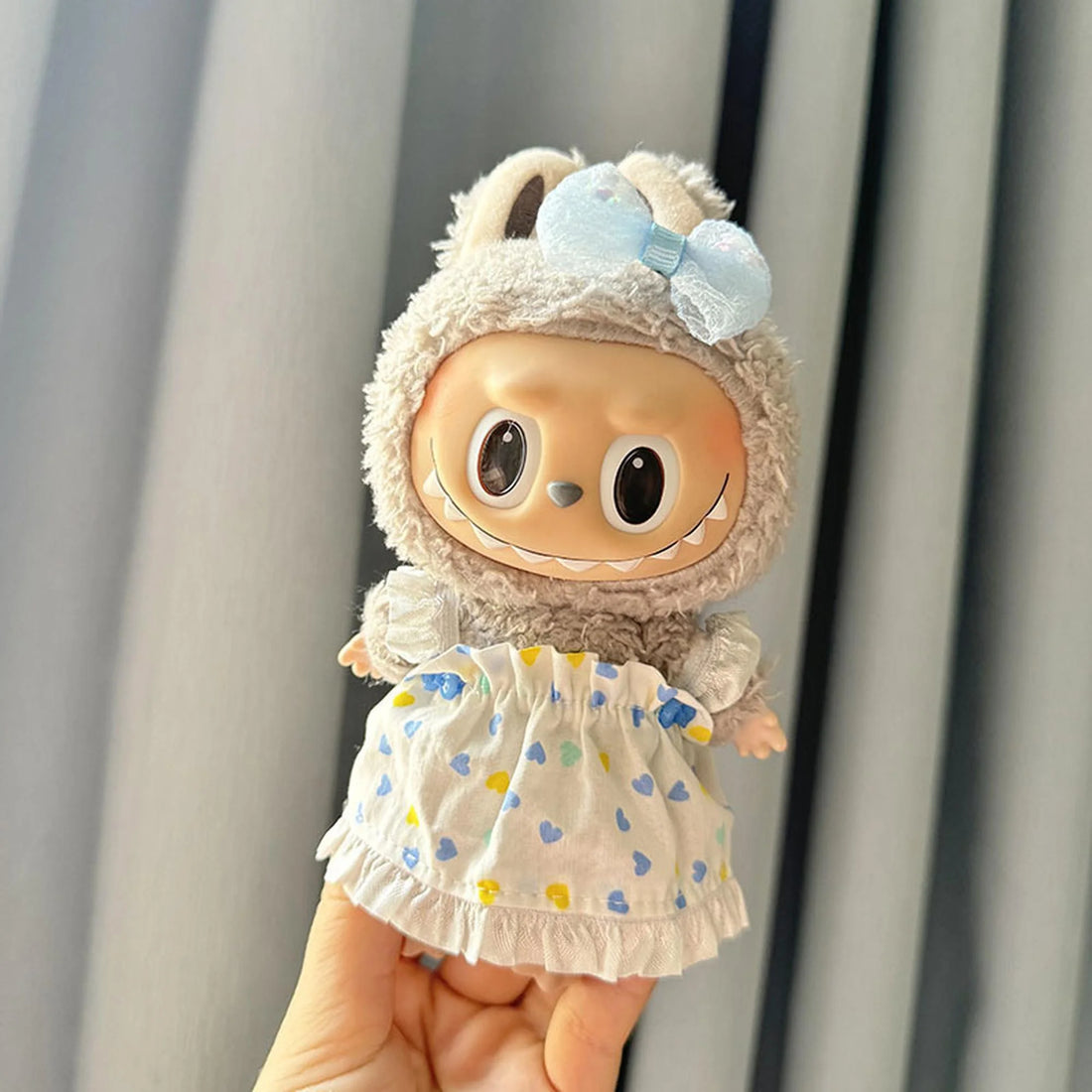 Labubu Clothes Labubu Hanging Blue Glazed Heart Charm