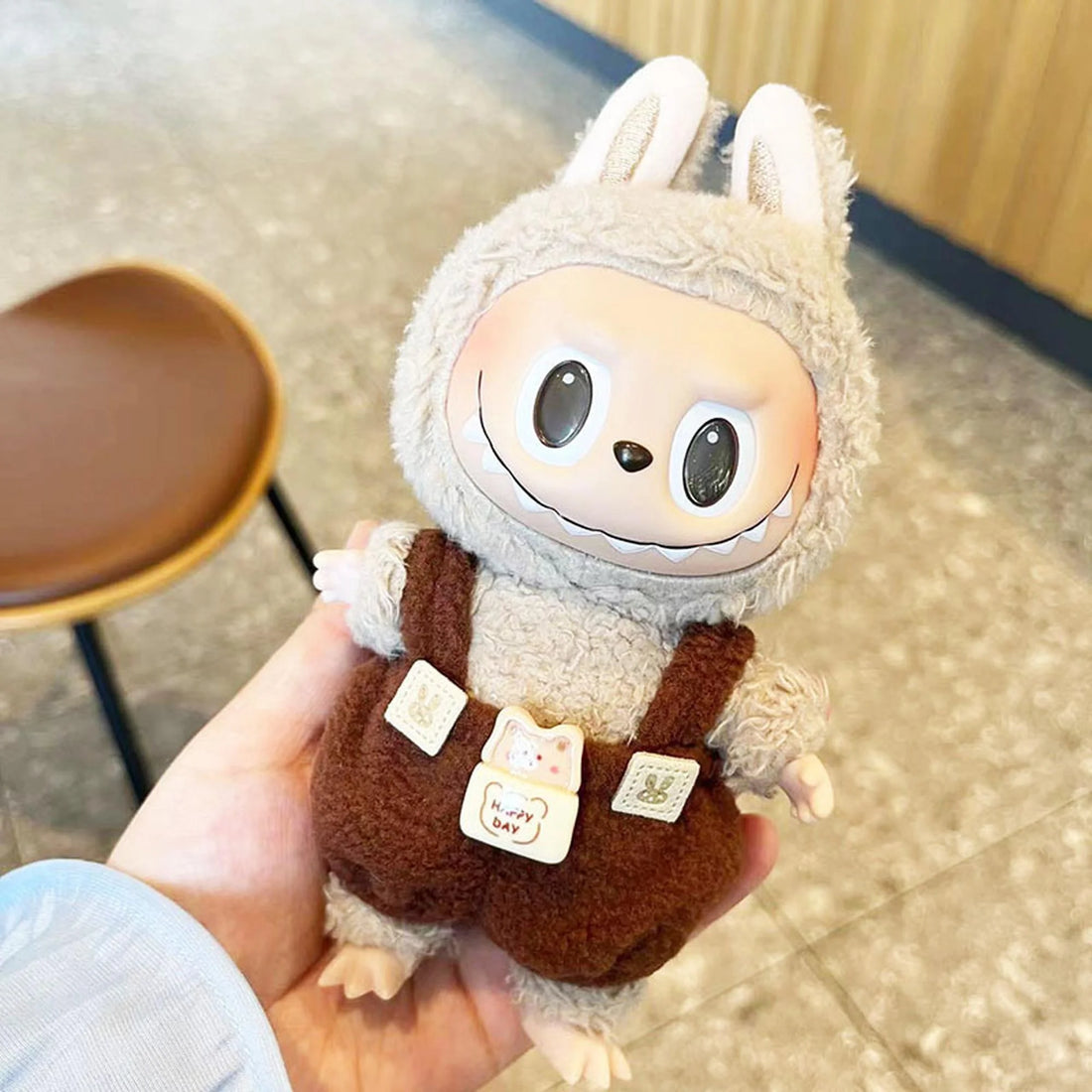 Labubu Clothes Labubu Happy Coffee Bear Overalls