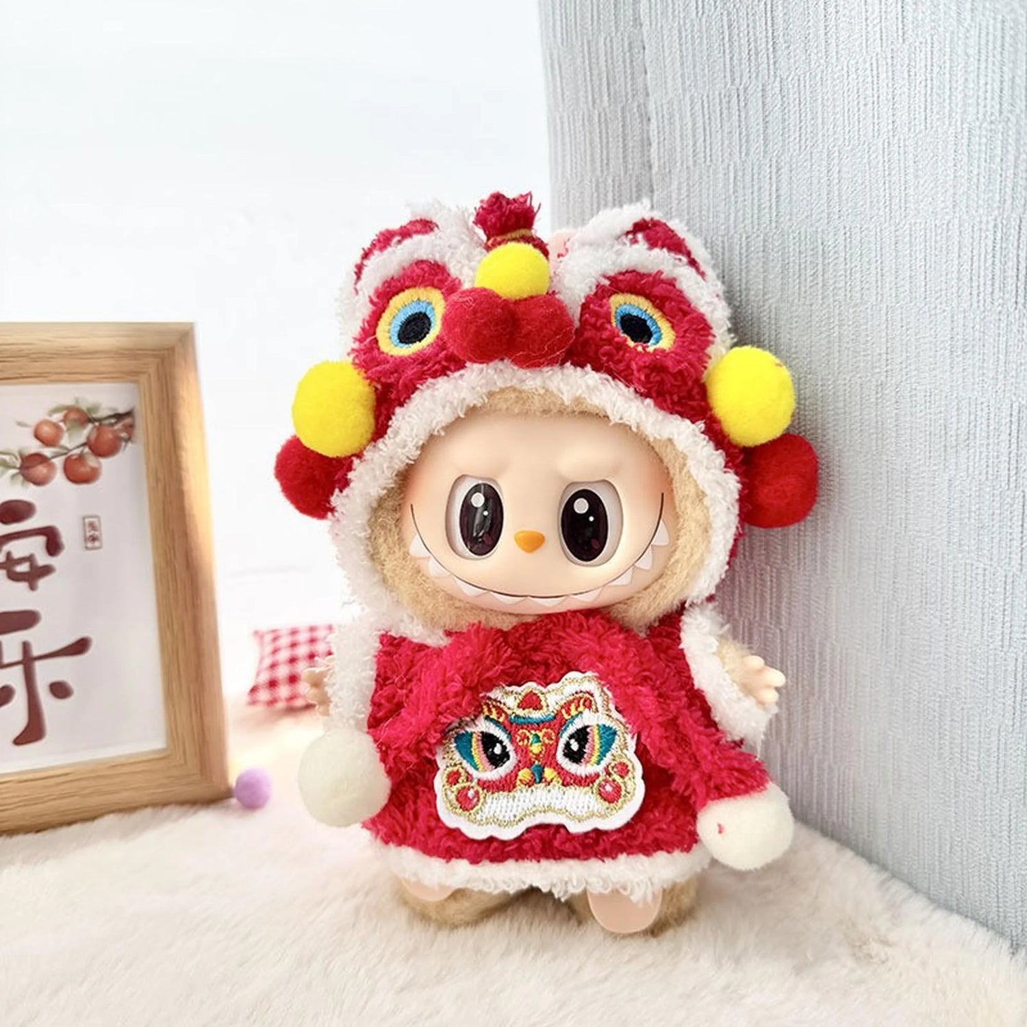 Labubu Clothes Labubu Lunar New Year Red Lion Dance Gift Set