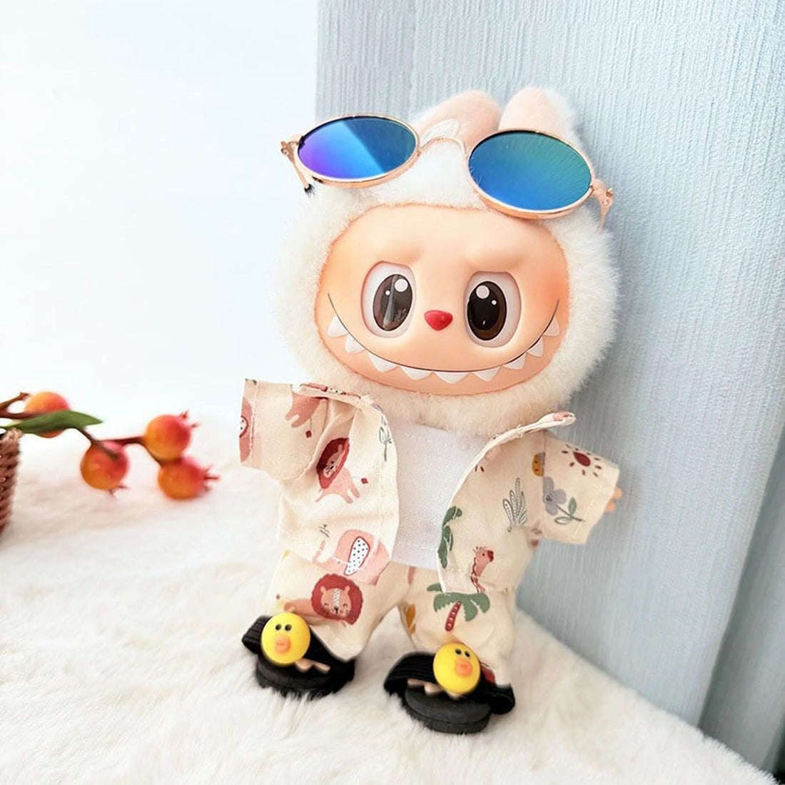 Labubu Clothes Labubu Pale Coconut Tree Beach Set