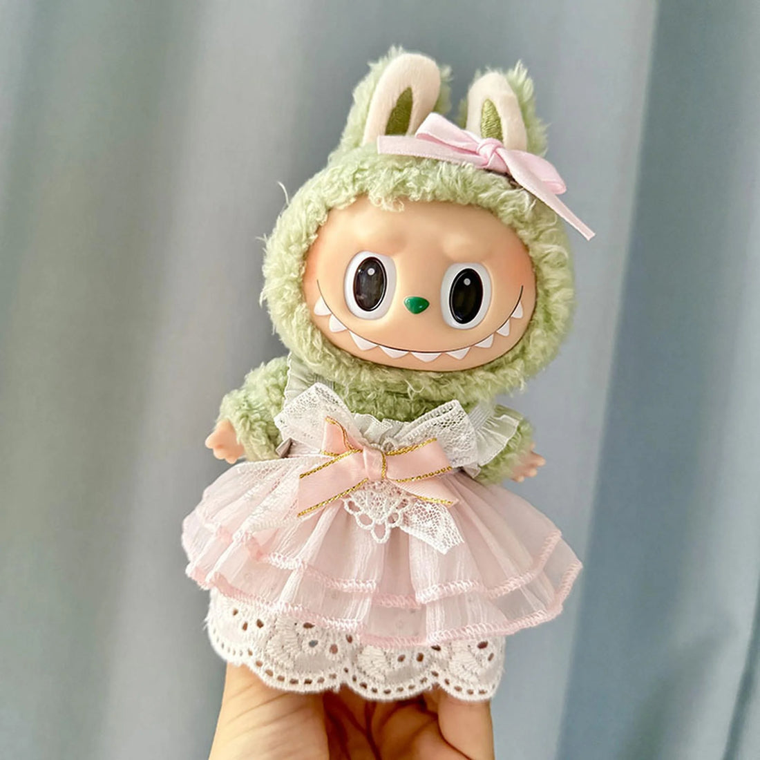 Labubu Clothes Labubu Pink Fluffy Bow Fairy Dress