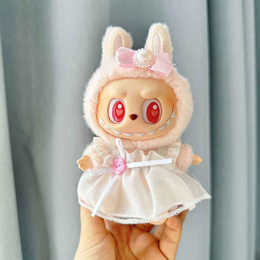 Labubu Clothes Labubu Pink Lace White Tulle Skirt