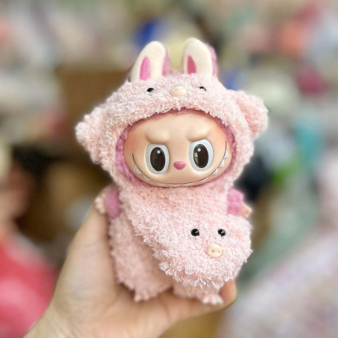 Labubu Clothes Labubu Pink Pig Crossbody Bag 3-Piece Set