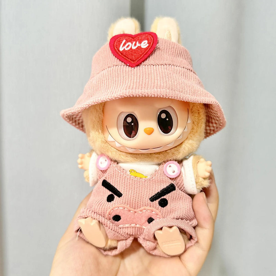 Labubu Clothes Labubu Pink Piggy Romper Three-Piece Set
