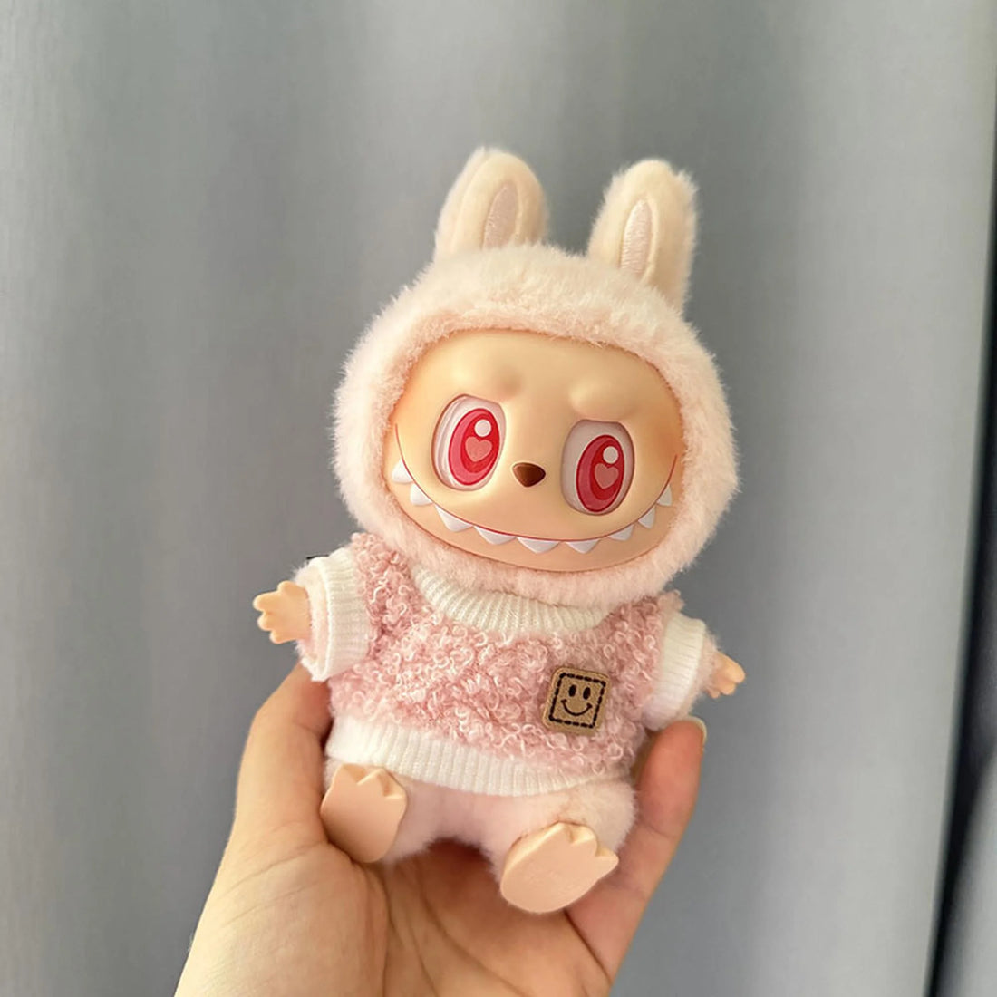 Labubu Clothes Labubu Pink Smiley Circle Sweater