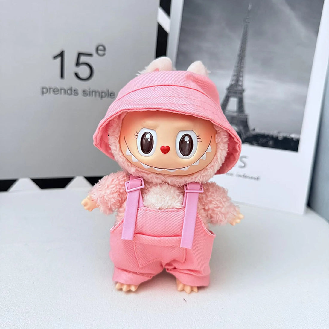Labubu Clothes Labubu Pocket Belt Overalls Set In Pink