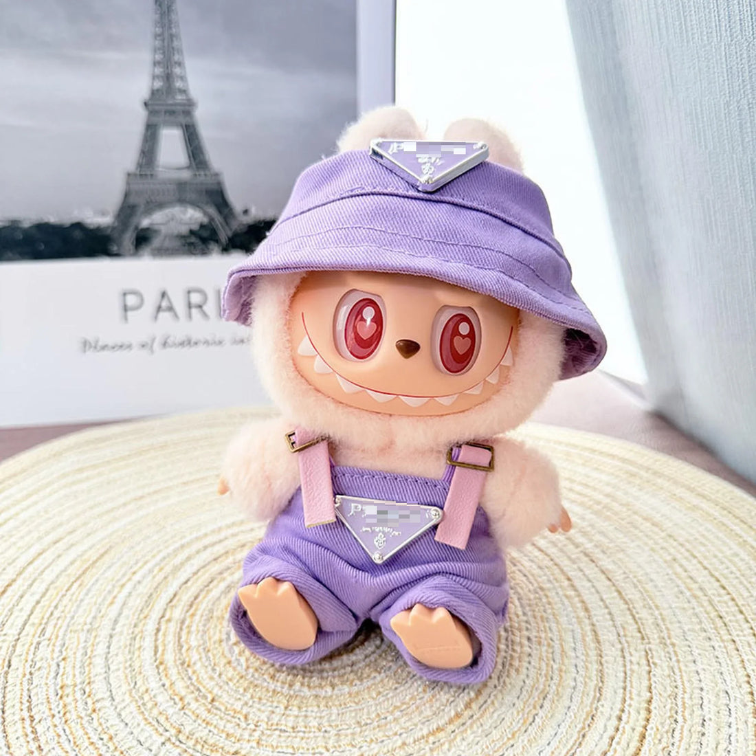 Labubu Clothes Labubu Purple Inverted Triangle Two-Piece Set