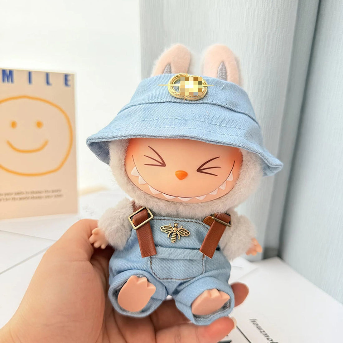 Labubu Clothes Labubu Sky Blue Gg Two-Piece Set