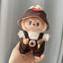 Labubu Clothes Labubu Sweet Cone Overalls + Brown Heart Hat