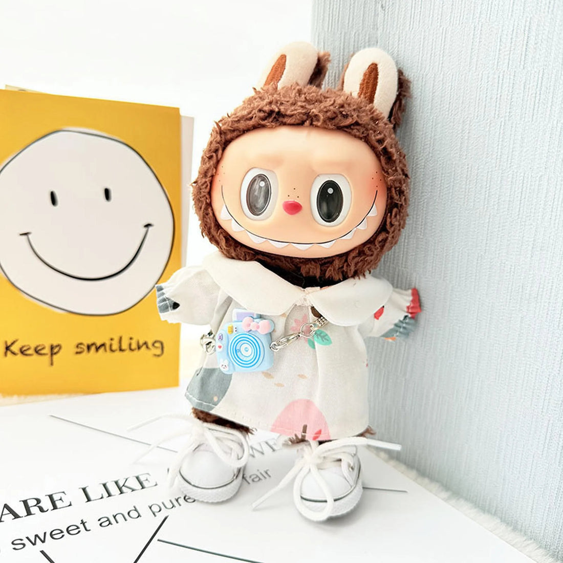 Labubu Clothes Labubu White Canvas Shoes + Pastel Forest Outfit For Spring Outings