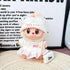 Labubu Clothes Labubu White Pearl Miu Set + Pink Pleated Skirt + White Dior Bag + White Frame Glasses