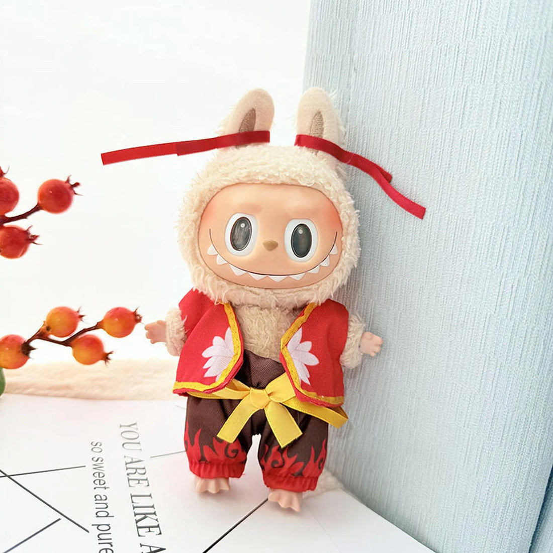 Labubu Clothes Labubu Yellow Bow Tie Version Nezha