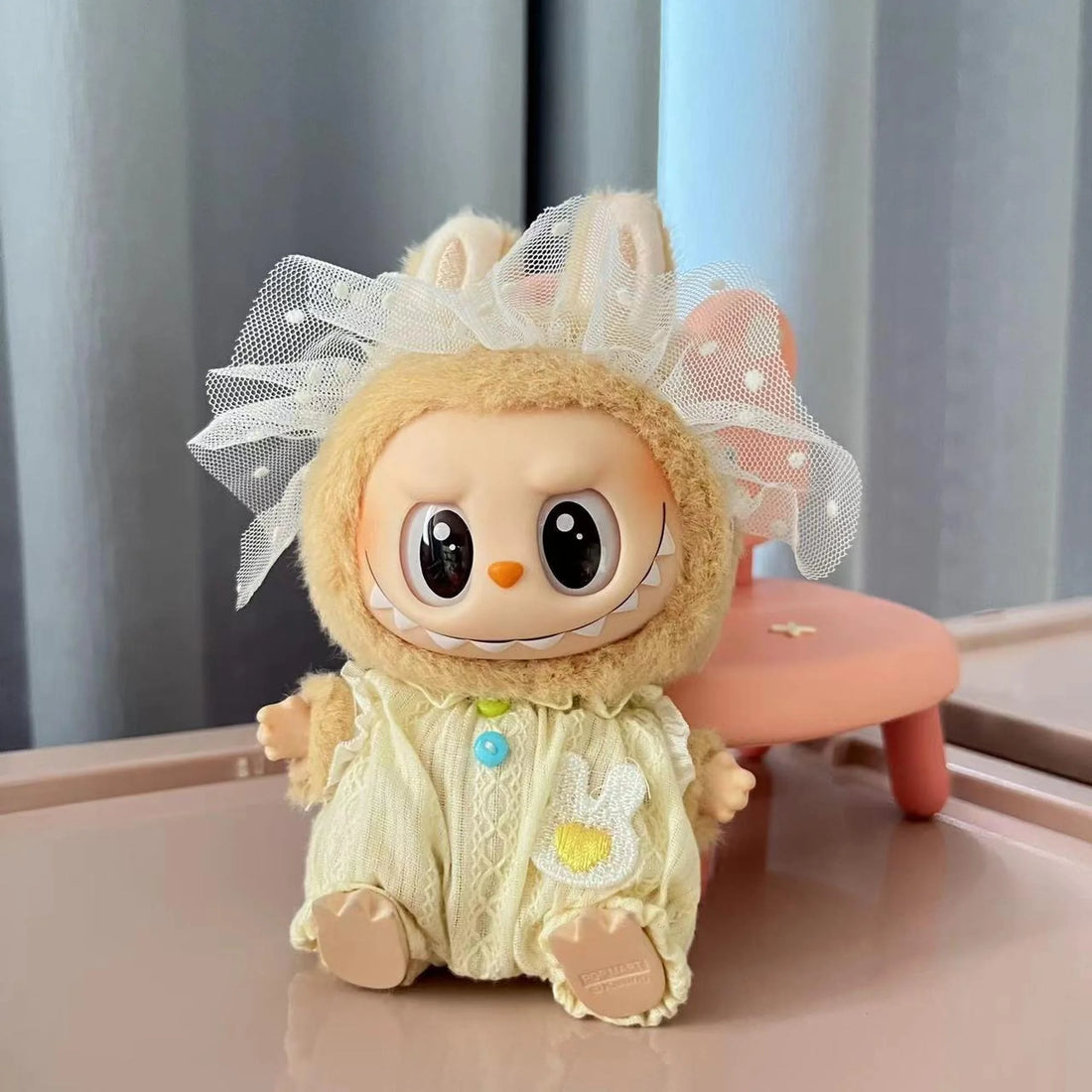 Labubu Clothes Labubu Yellow Bunny Hooded Romper